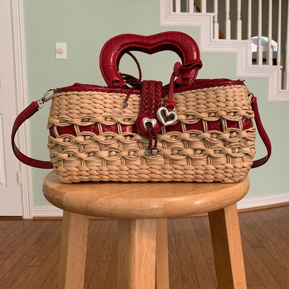 BOHO Brighton straw picnic bag